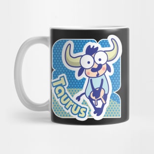 Taurus Colorful Zodiac Sign Cartoon April May Birthday Mug